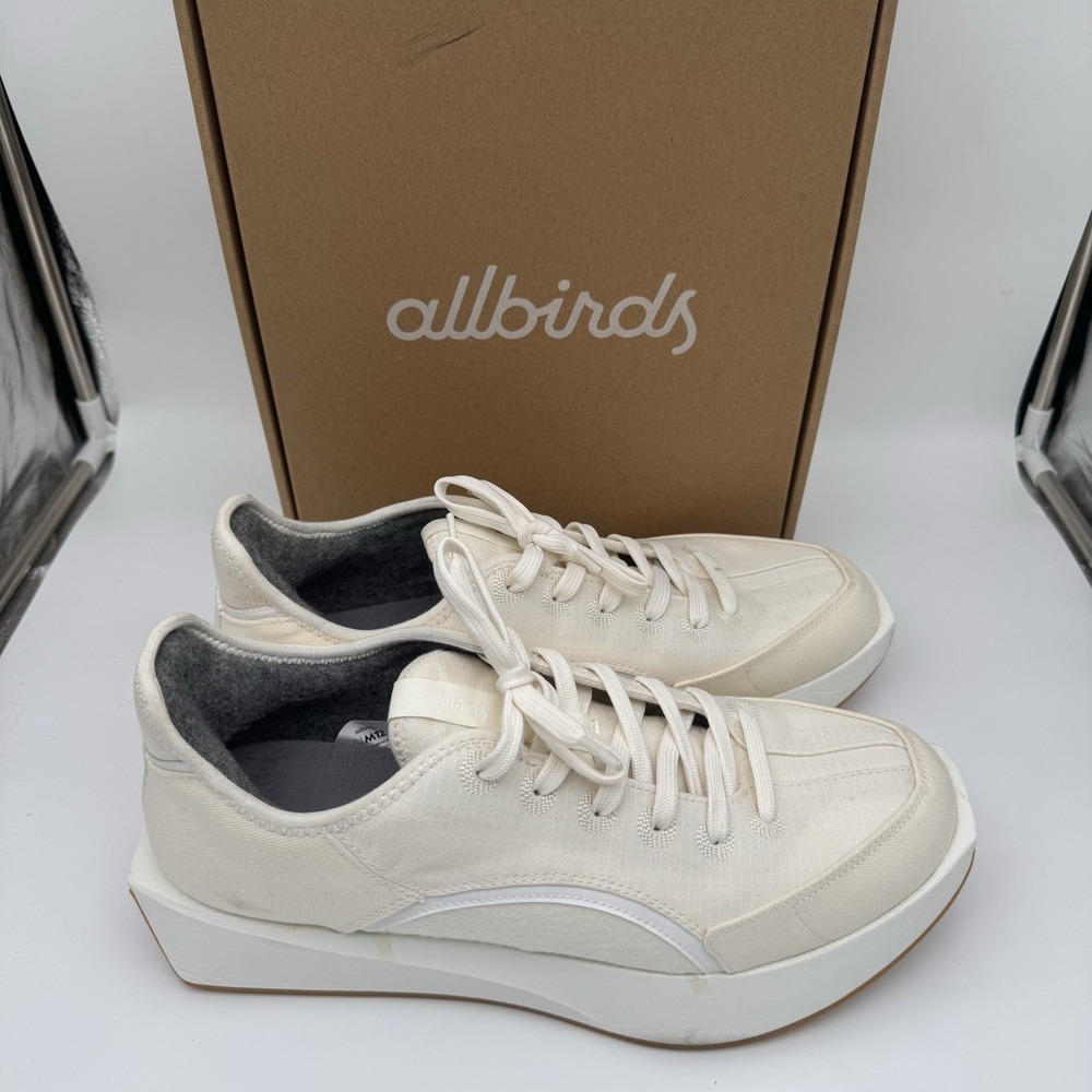 Allbirds Riser Mens Size 12 Natural White Blizzard Canvas Comfort Sneakers Shoes